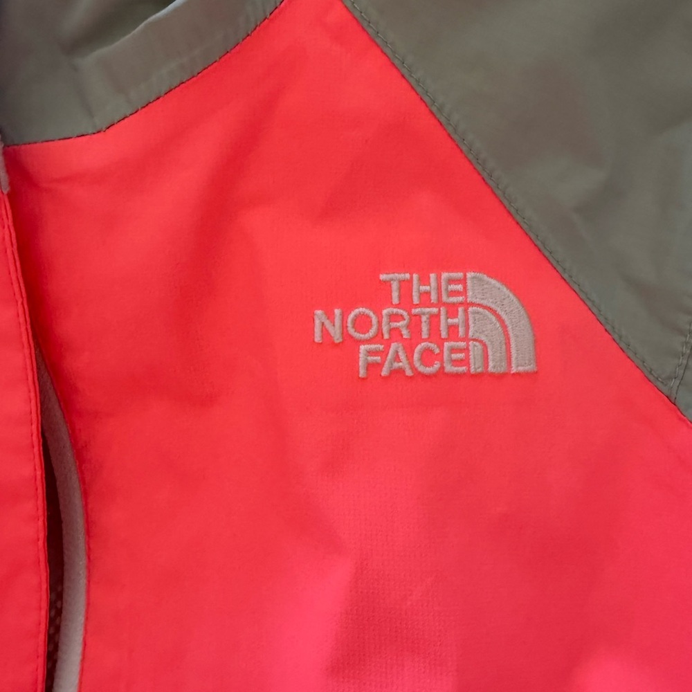 The North Face Coral and Light Gray Jacket